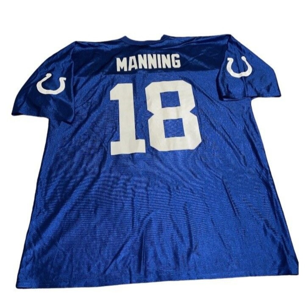 Peyton Manning Football Jersey Indianapolis Colts Men’s 2XL Blue #18 Y2K Players